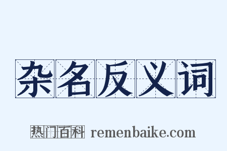 杂名反义词是什么意思的图片